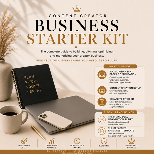 Content Creator Business Starter Kit | Super Creator Bundle with 5 Digital Guides for Creators