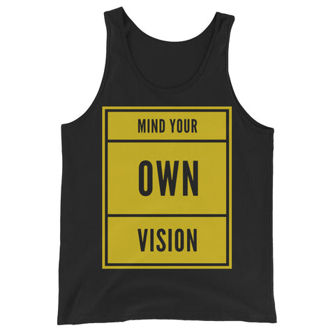 "Mind Your Own Vision" Block Tank Top