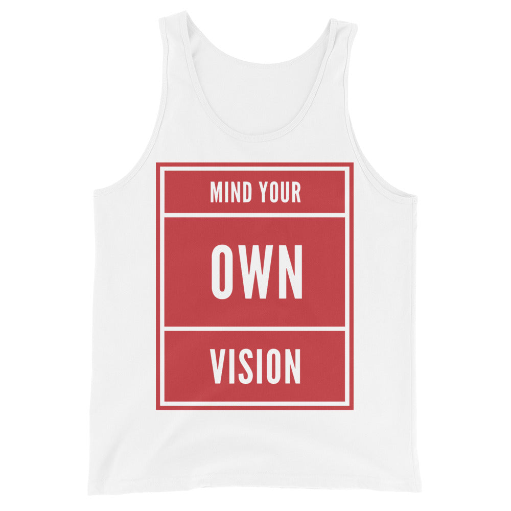 "Mind Your Own Vision" Block Tank Top